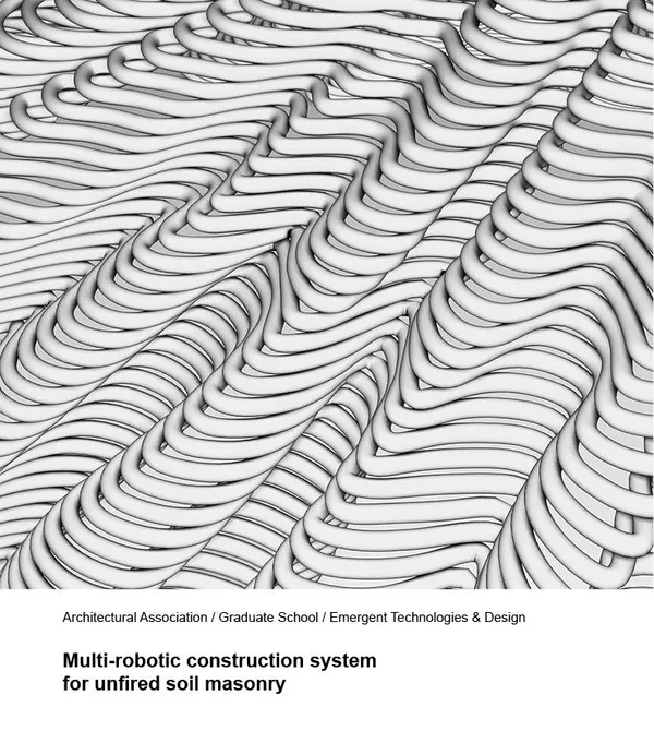 Multi-robotic construction system for unfired soil masonry