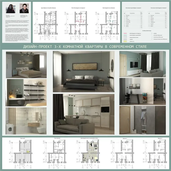 Design-project of a flat in a modern style