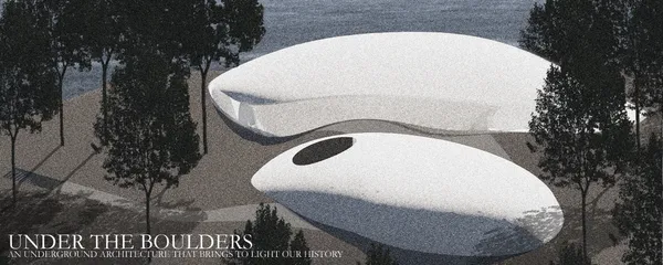 Under the boulders