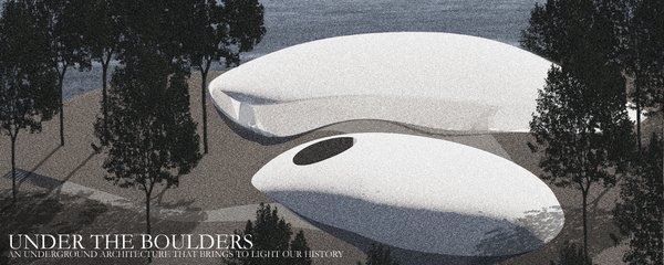 Under the boulders
