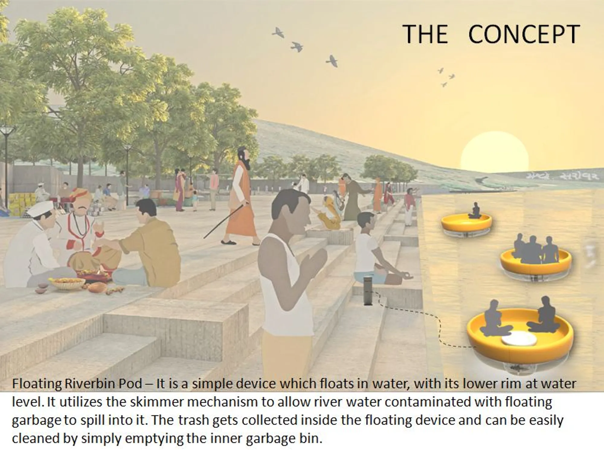 River Cleansing Pods for sacred urbanscape of India