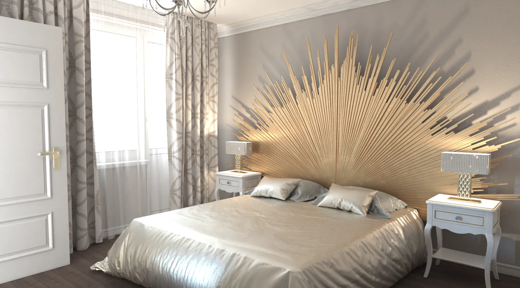 Apartment design in eclectic style