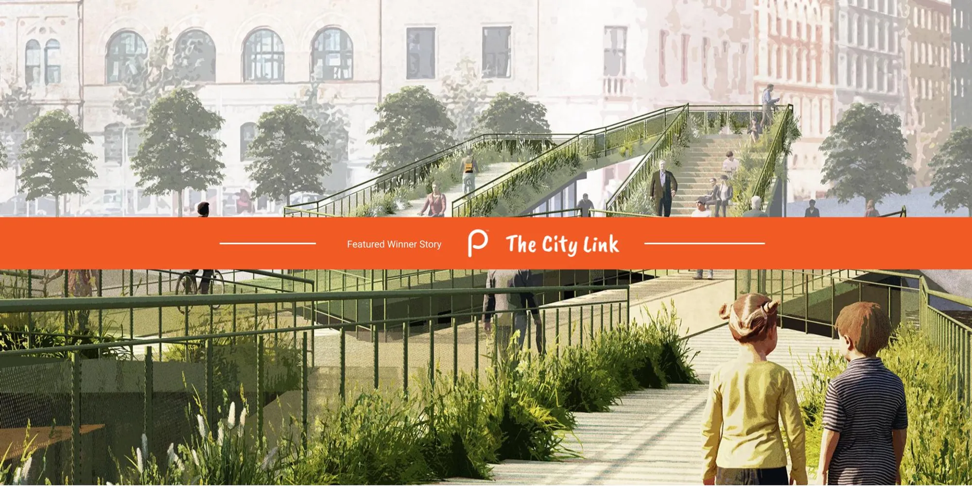 Discovering a public space on a cycling bridge