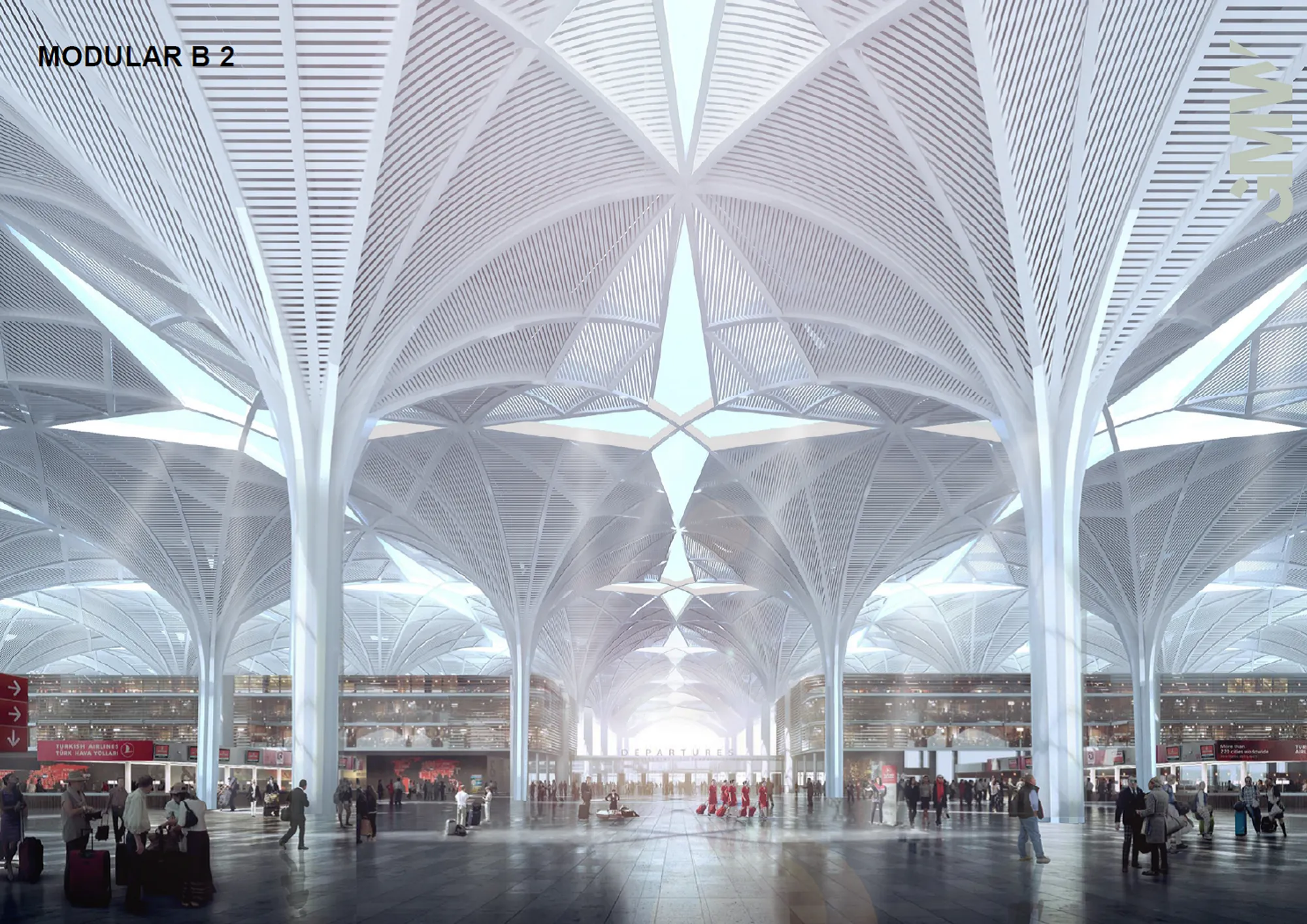 Research of origami large span pavilion