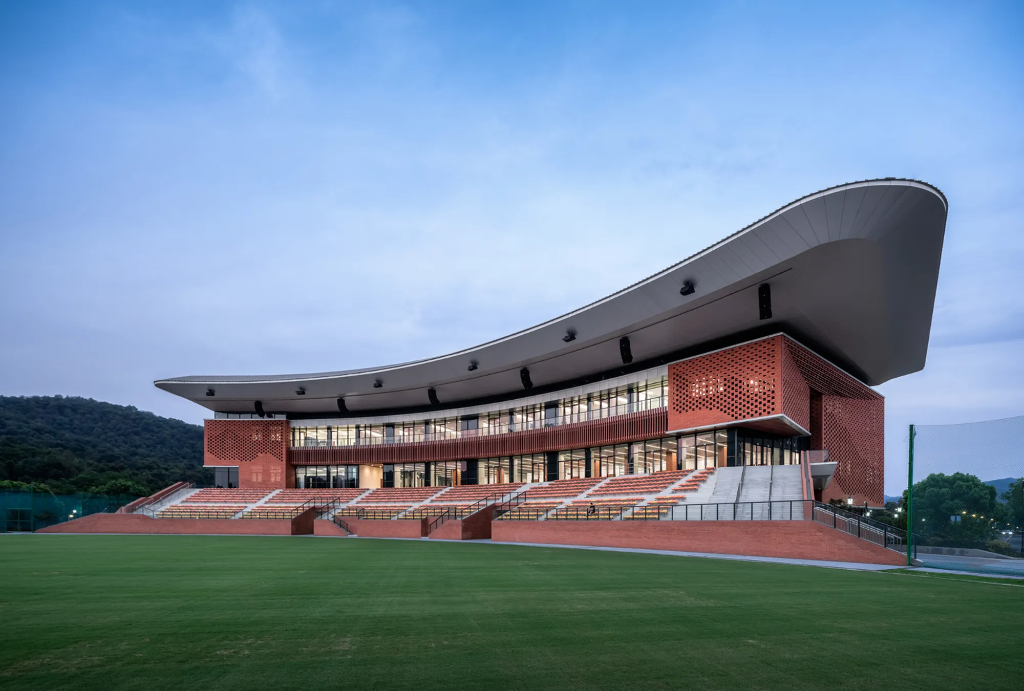 Sustainable Sports Architecture Design: The Asian Games Cricket Field by AZUT