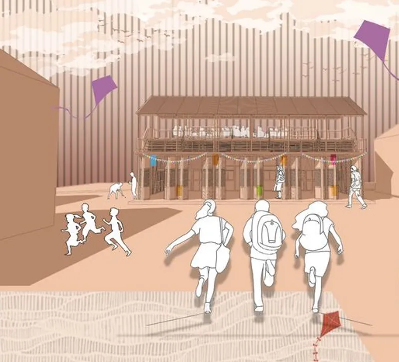 A shared future: Community modules transforming neglected spaces into vibrant hubs for learning, growth, and connection.