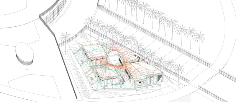 Architectural layout emphasizing sustainability and accessibility.