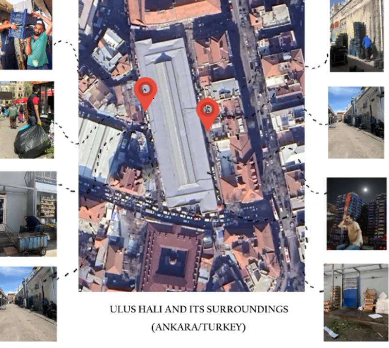 Surroundings: Aerial view of Ulus Hali and its vibrant context.