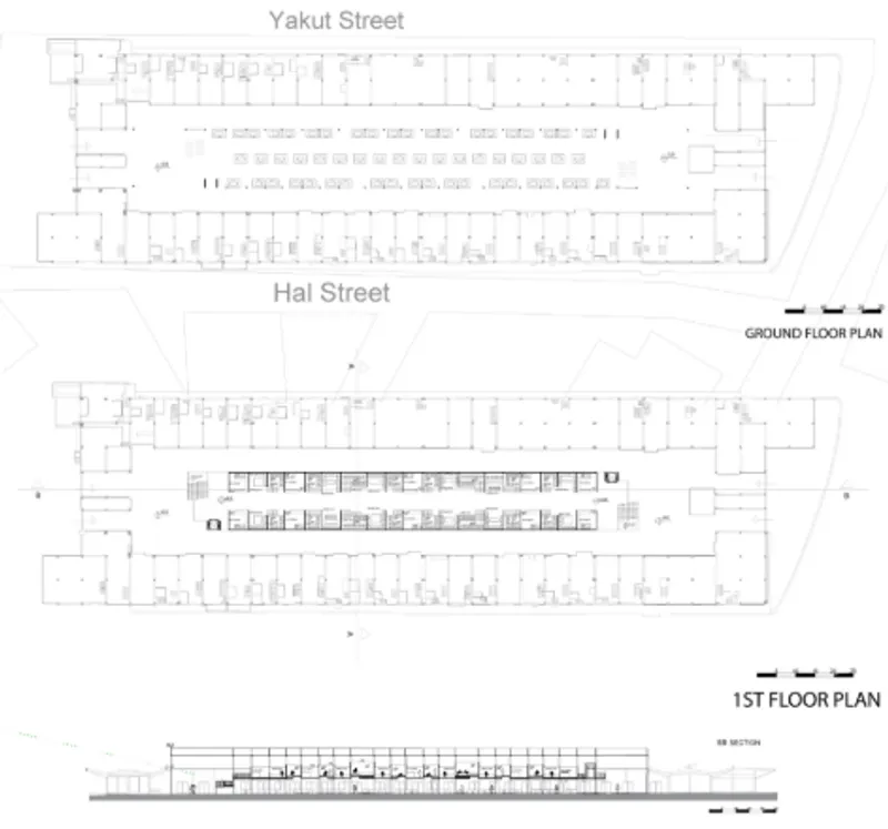 Floor Plans: Functional layouts of the redesigned structure.