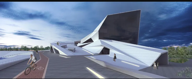 The Cultural Center's striking architecture bridges urban divides with its futuristic design and seamless connectivity.