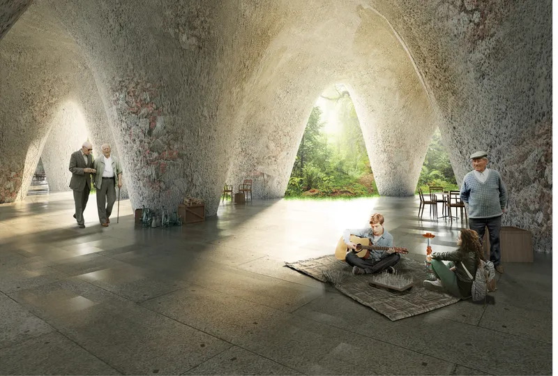 A serene space where history, culture, and community intertwine under the vaulted arches.