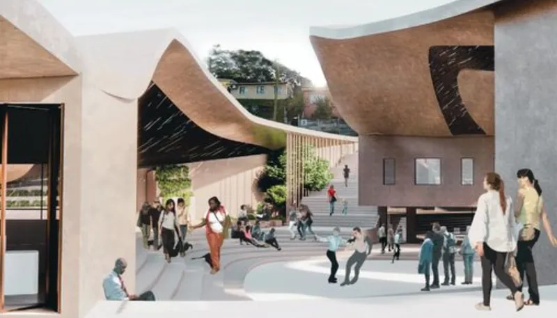 Vibrant social spaces designed to encourage community interaction and cultural exchange.