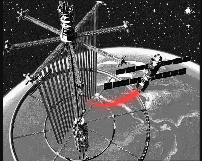 The Or1gyn Space Port orbits Earth as humanity's gateway to Mars.