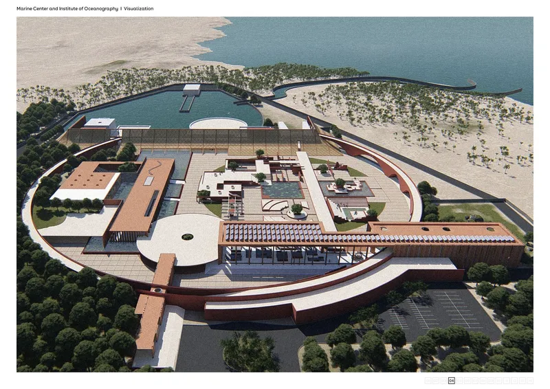 An aerial view of "Konkan Voyage," where sustainable architecture meets marine conservation.