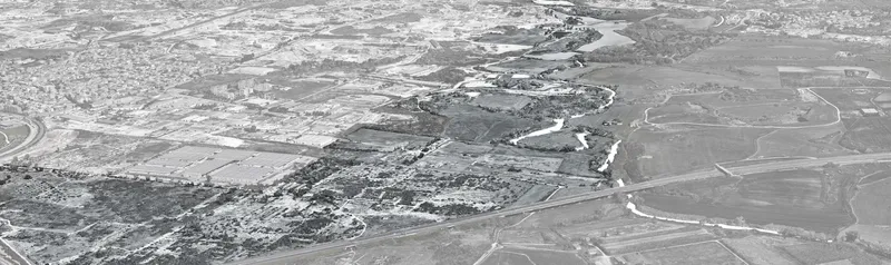 Aerial perspective of Tivoli's dynamic landscape restoration.