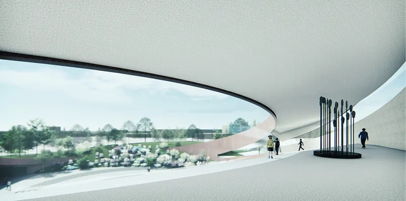 A design capturing the convergence of history, belief, and reality, showcasing sustainable innovation in a cultural context.