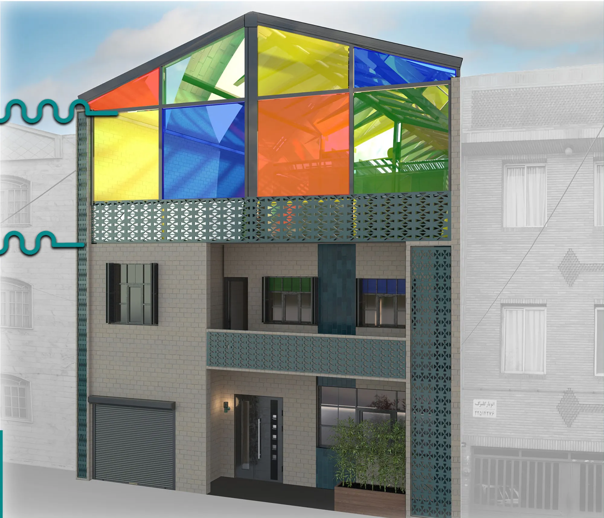 Turquoise House: Rooftop Greenhouses Meet Iranian Courtyard Traditions