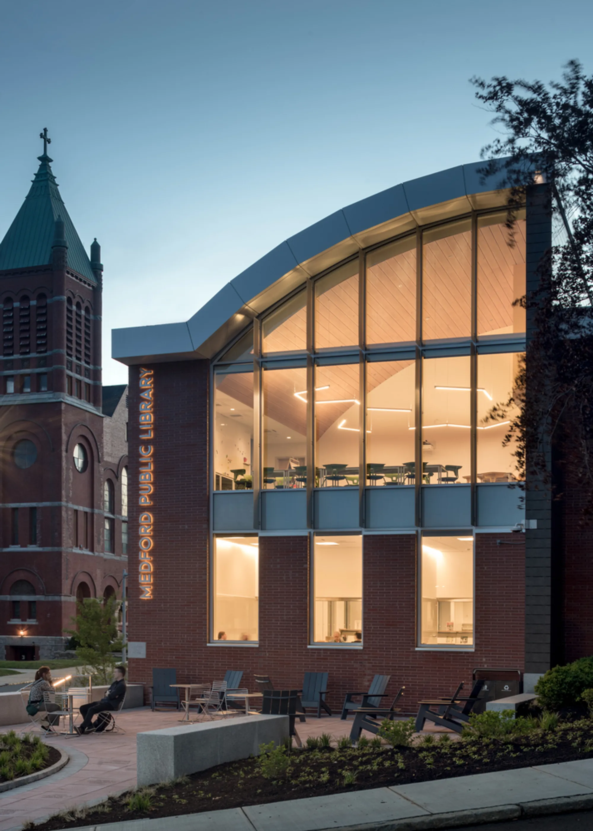 Schwartz/Silver Architects Wraps a Net-Zero Library in Barrel Vaults and Brick in Medford