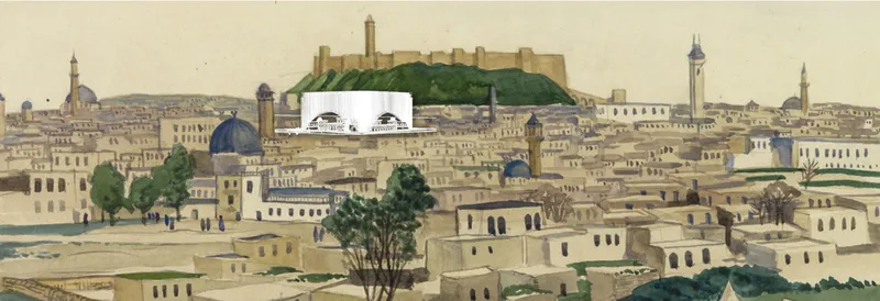 The Grand Arc rises amidst Aleppo’s historic skyline, blending tradition with a vision for the future.