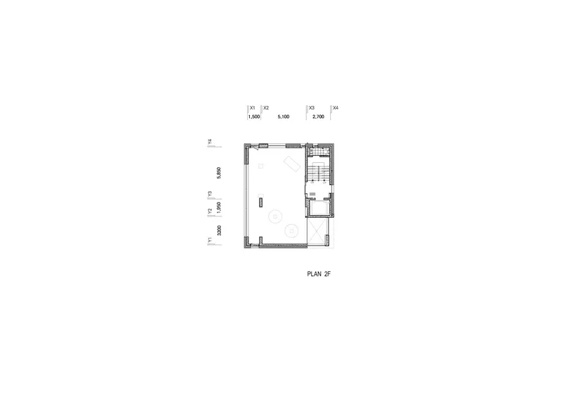 Front and rear elevations: showing the transition from pale concrete base to dark brick upper volume with pitched top
