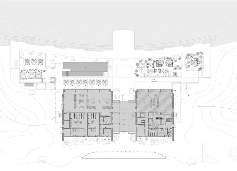 Nalu site context plan: the building within its broader waterfront setting