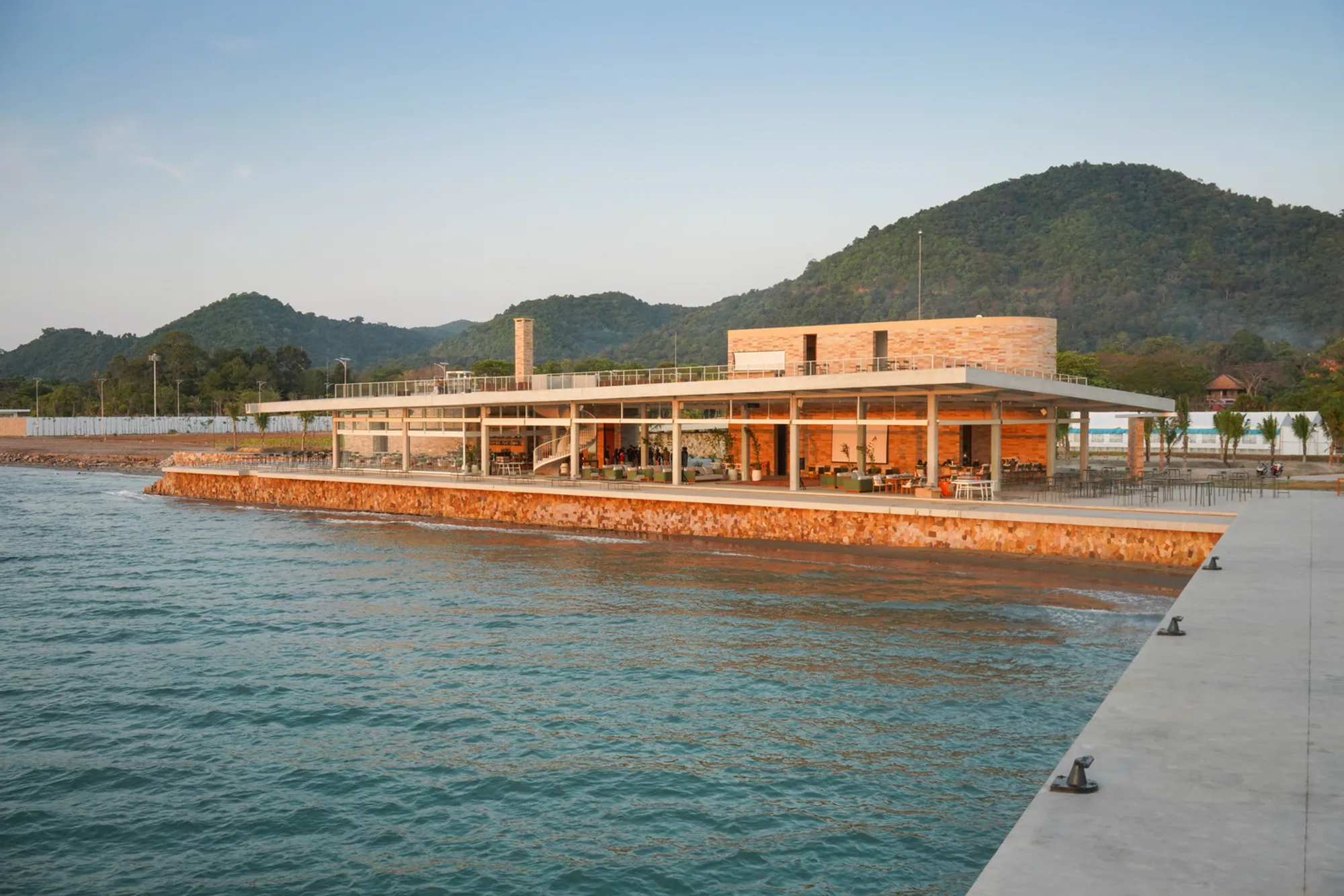 Bloom Architecture Builds a Brick and Concrete Pavilion on Cambodia's Reclaimed Kep Shoreline