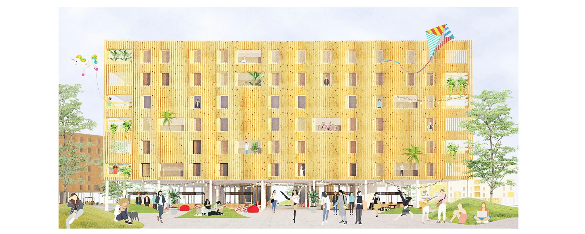 3-Living: Co-Living for Three Kinds of Resident