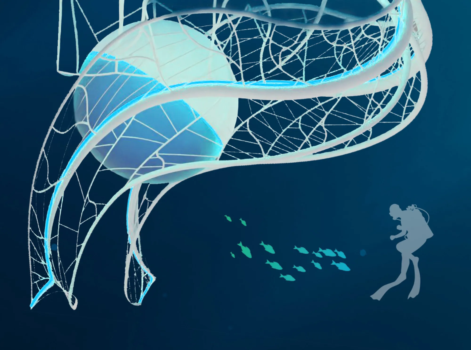 Tela Del Mar: Weaving Tensile Structures into Living Coral Reef Recovery