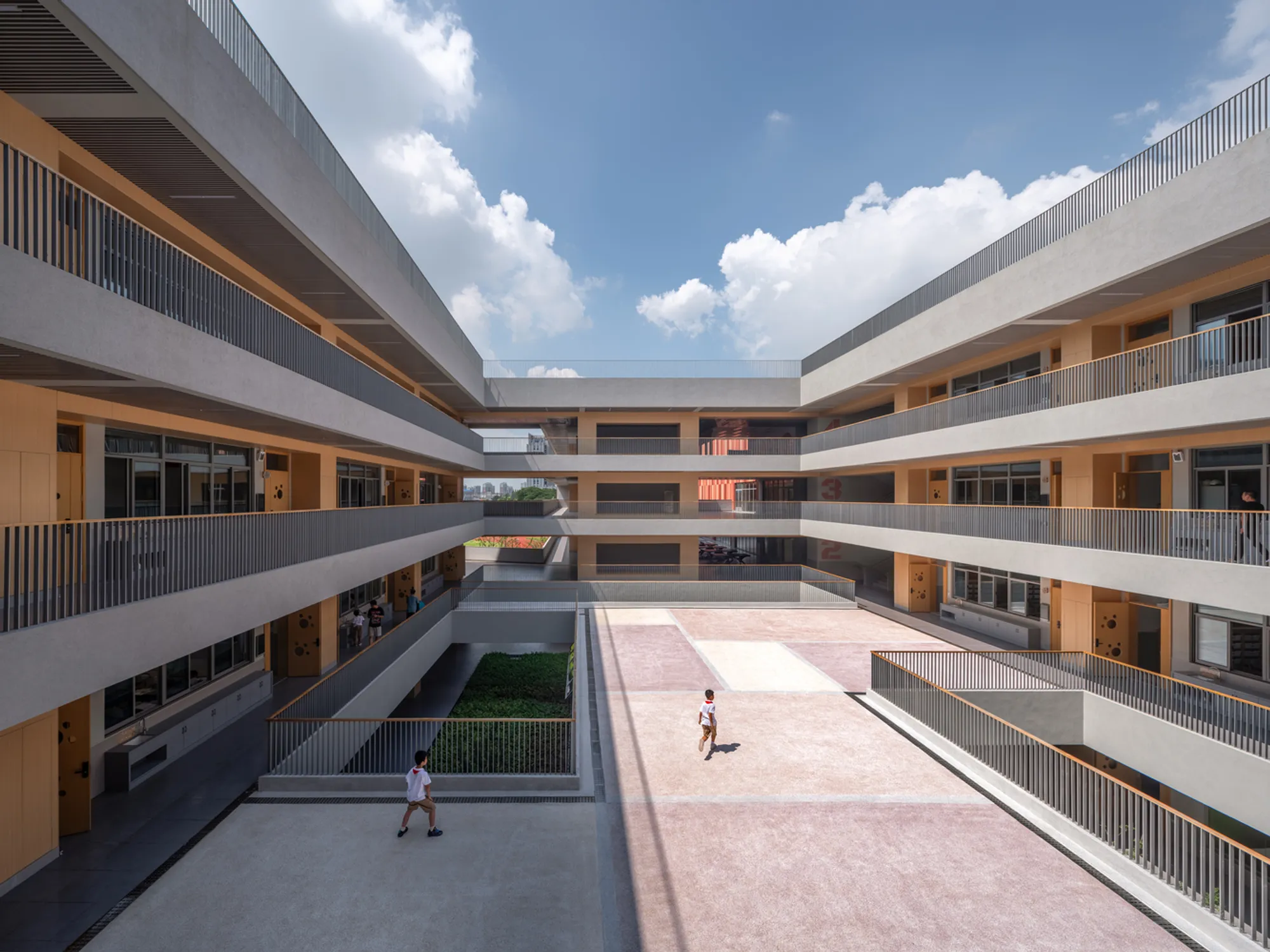 Wuyang Architecture Wraps a Shanghai Elementary School in Striped Terracotta and Quiet Courtyards