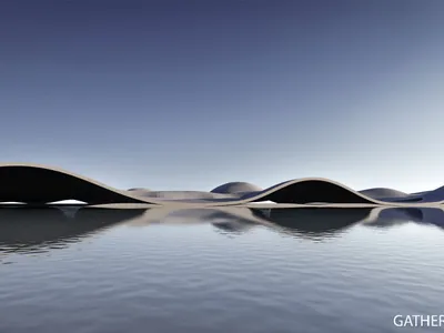 Gathering the Space: Recycled Plastic Canopies That Reshape the Shoreline