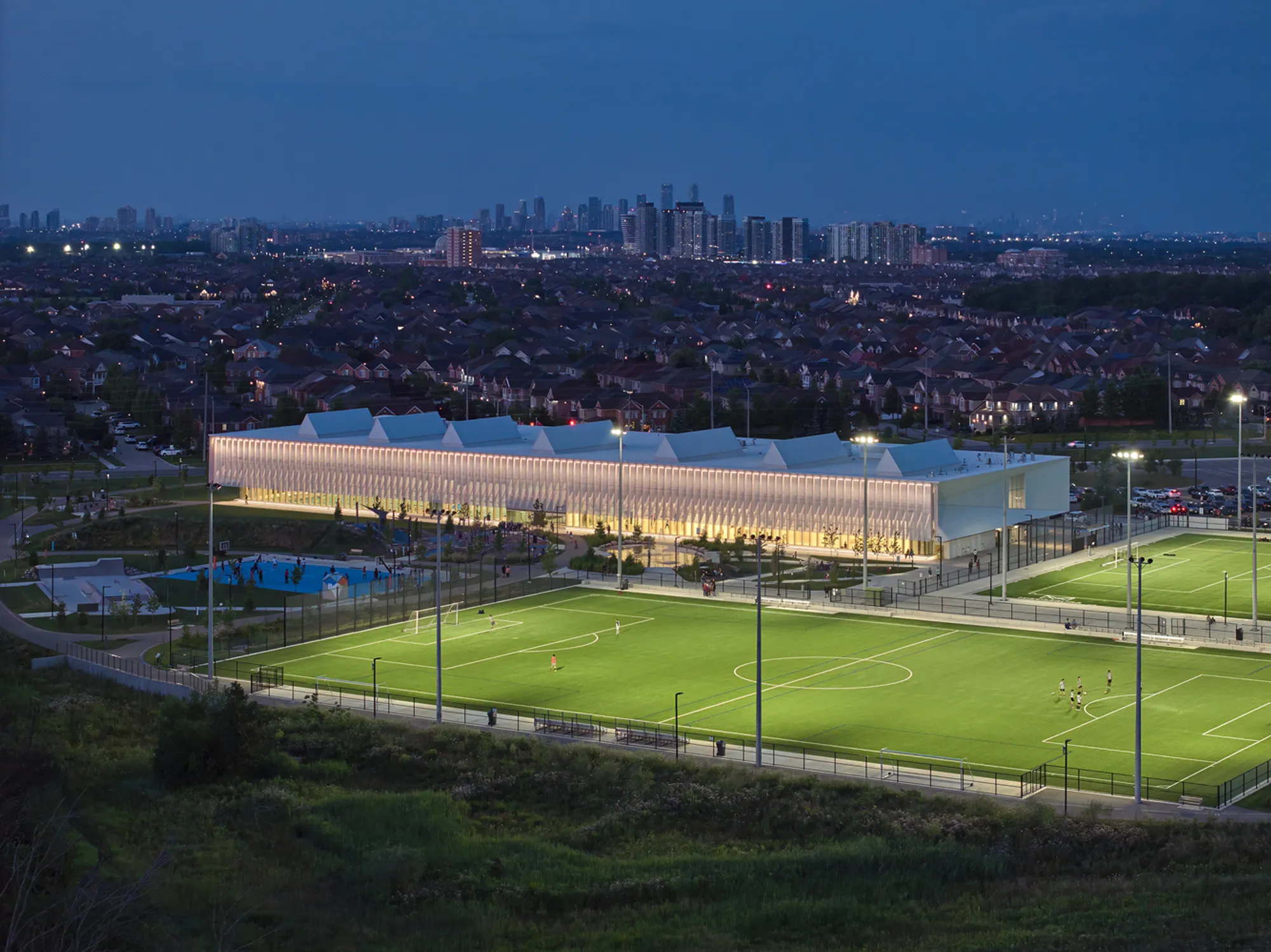 MJMA Gives Mississauga's Sprawl a Civic Spine with a Sawtooth Community Center
