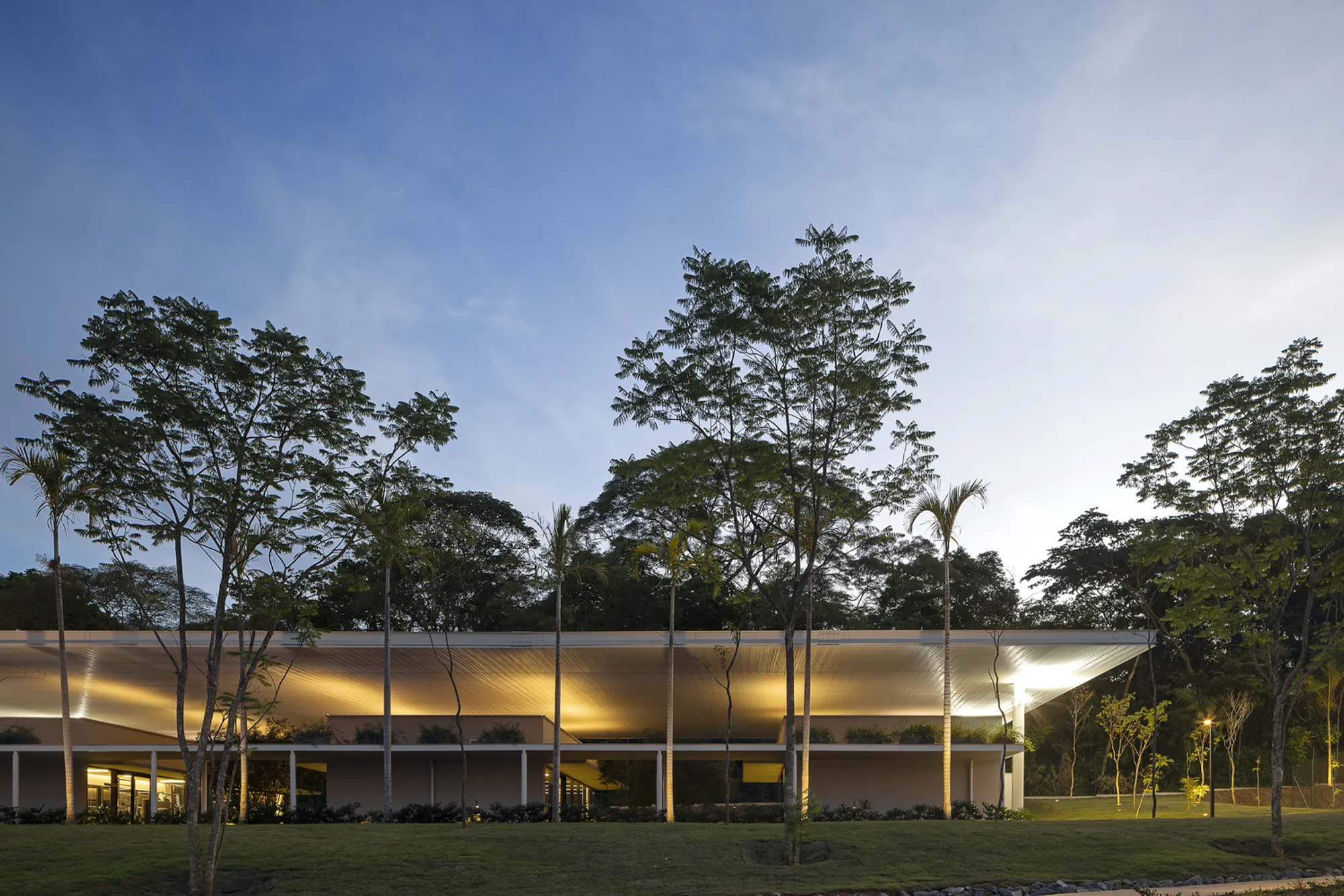 Capote Marcondes Longo Slides a Glass Fitness Pavilion Beneath a Forest Canopy in Ribeirão Preto
