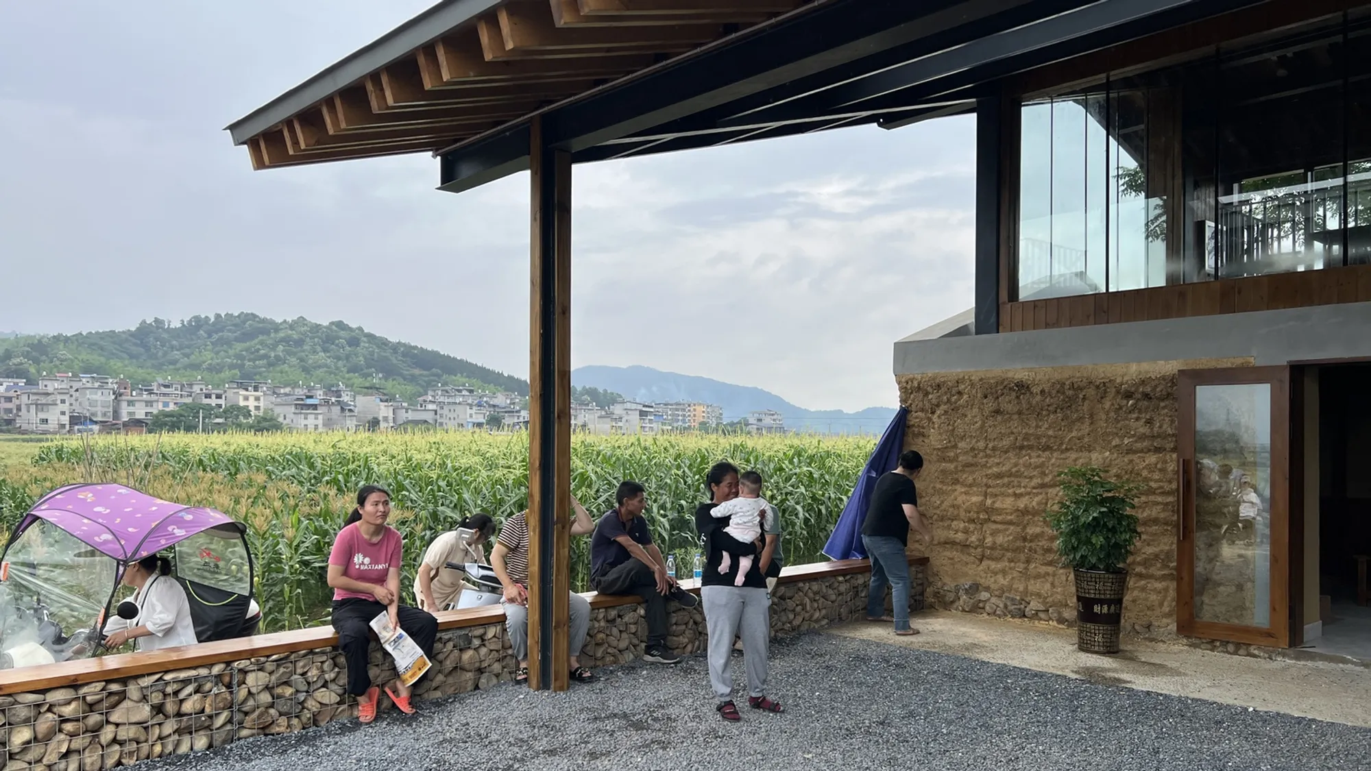 SuiPingYiLi Builds a Corn Courier Station That Roots Rural Revival in Rammed Earth and Timber