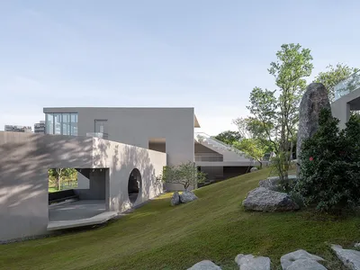 NODE Architecture Pairs a Circular Loft and a Concrete Pavilion in a Shenzhen Park
