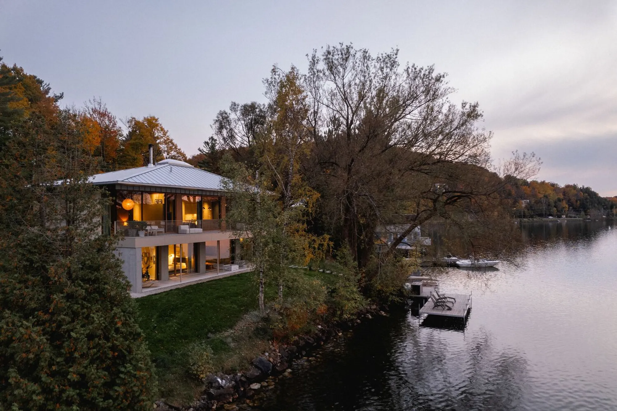 NatureHumaine Builds a Brick Palisade Between a Busy Road and a Quiet Canadian Lake