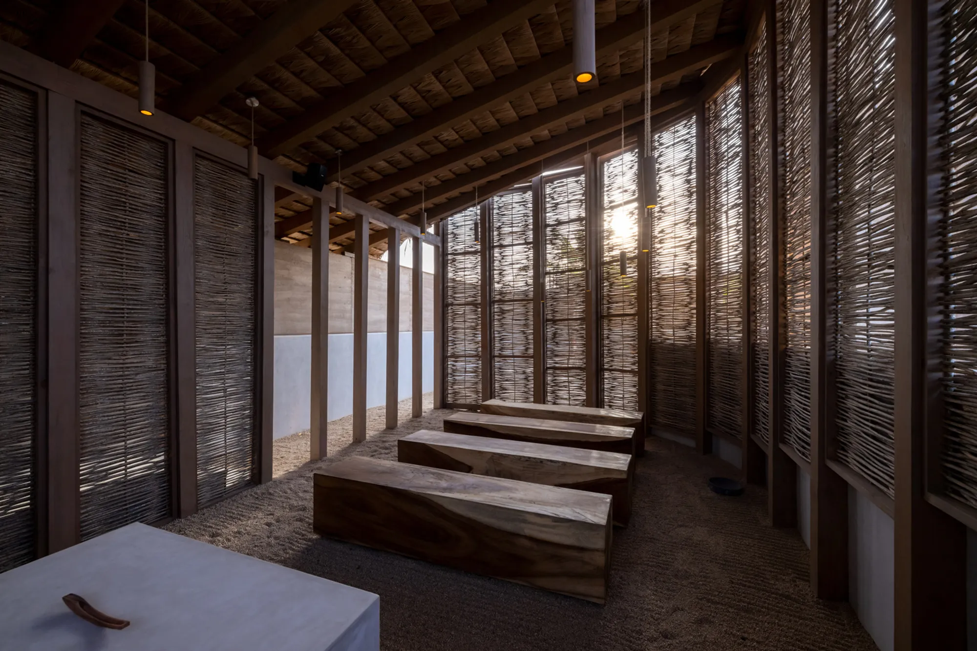 estudio ALA Builds a Desert Chapel from Rammed Earth and Woven Timber in Baja California