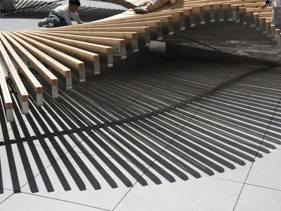 Epiphany Architects Lands a Timber Petal Pavilion at the Edge of a Chengdu Commercial District