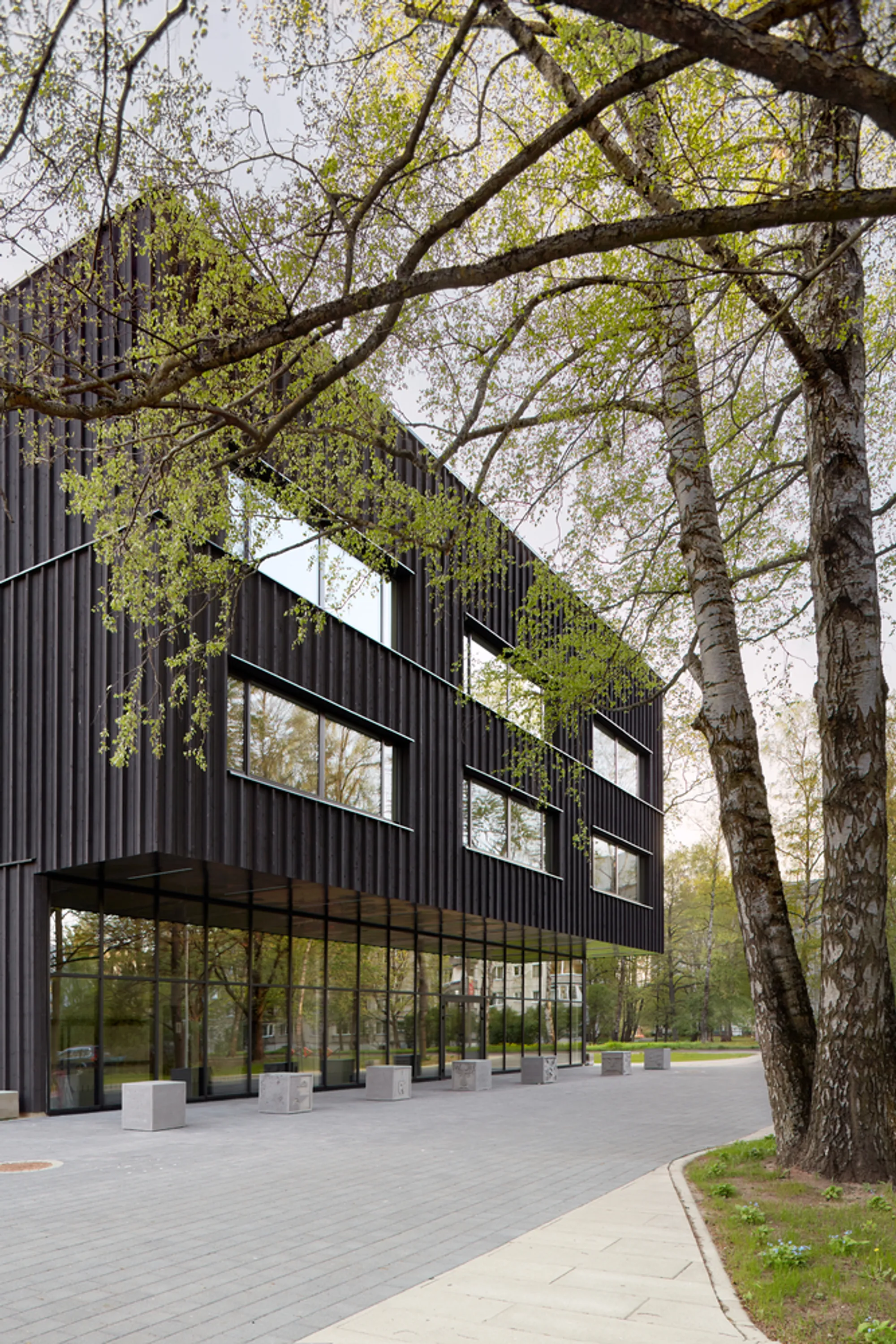 MADE Arhitekti Wraps a Film Studio in Black Timber for Riga's Art and Media School