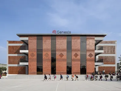 Studio Sacred Geometry Wraps a Hyderabad School in Patterned Brickwork and Green Courtyards