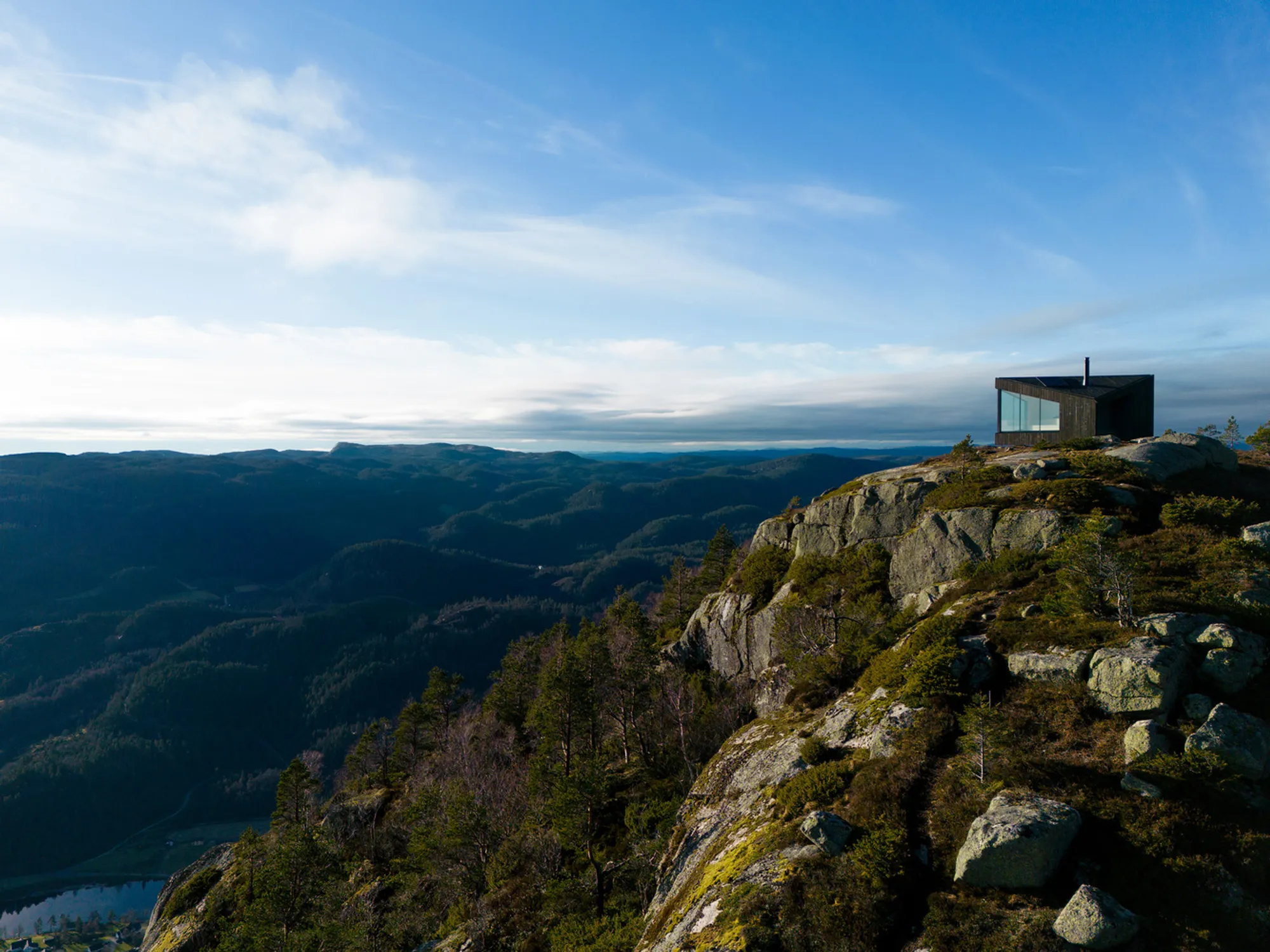 Feste Landscape & Architecture Airlifts 25 Identical Cabins Across Norway's Agder County