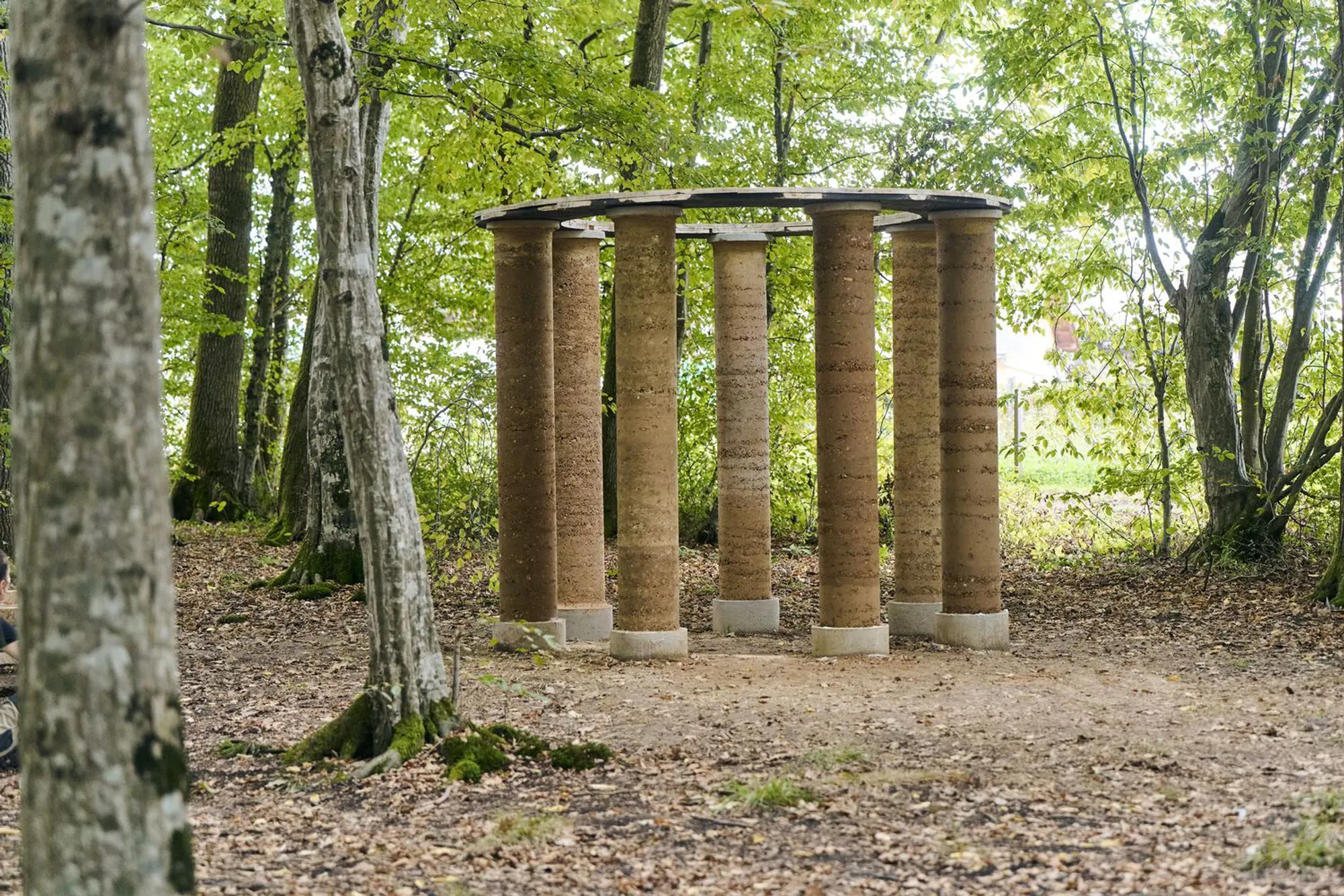 Z.O.P. Builds a Circular Earth Colonnade in a Slovenian Forest, One Workshop at a Time