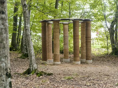 Z.O.P. Builds a Circular Earth Colonnade in a Slovenian Forest, One Workshop at a Time