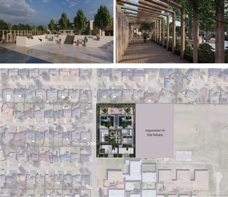 Future expansion plan with community-focused design elements.