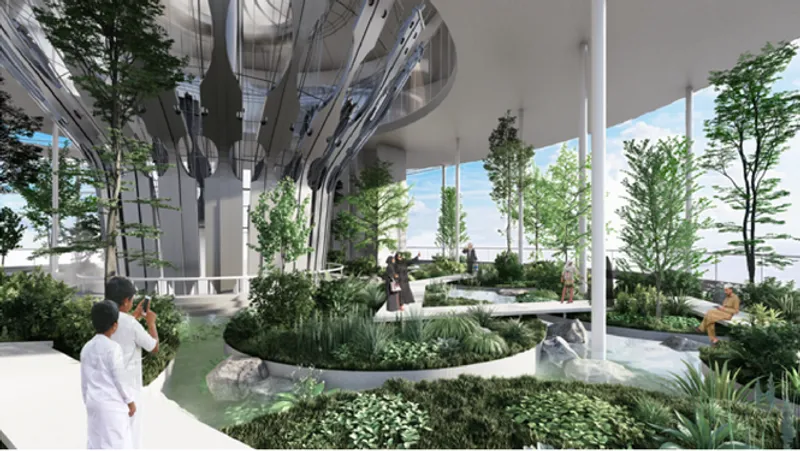 Healing gardens: Sustainable serenity within Baghdad's tower.