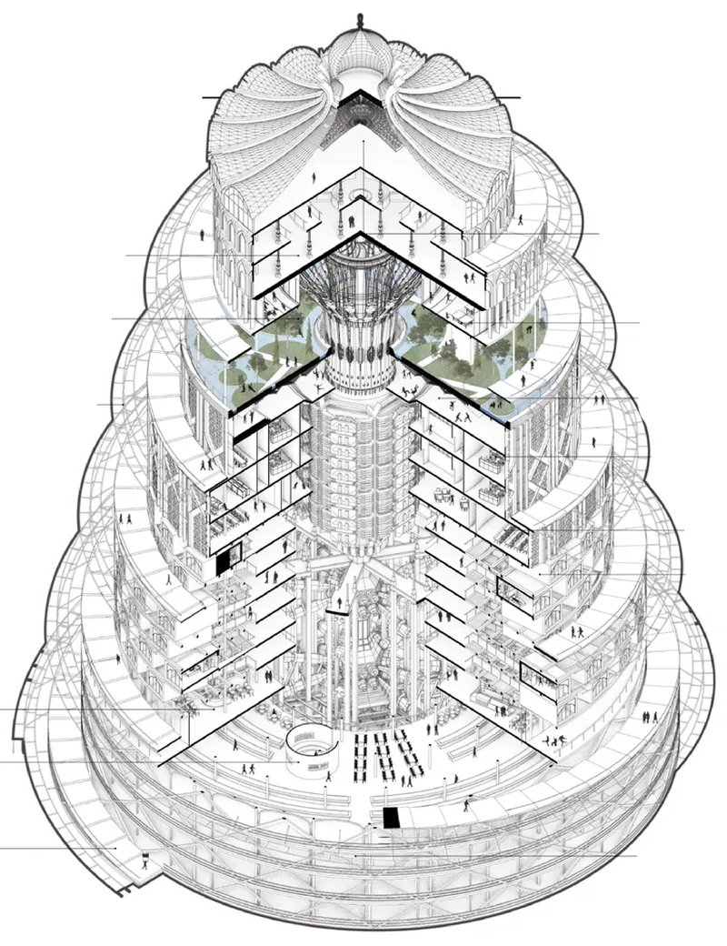 Baghdad Nuclear Tower: Maslow's Hierarchy in architectural form.