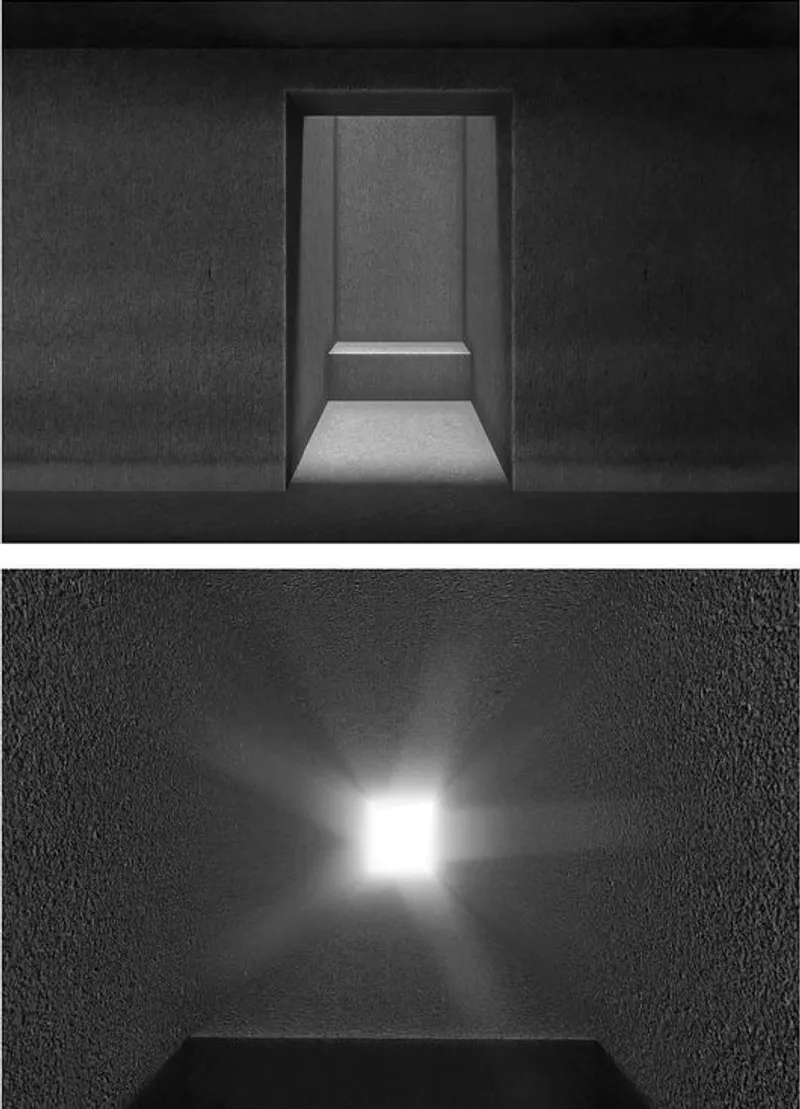 Interior Spaces: Light and shadow evoke contemplation.