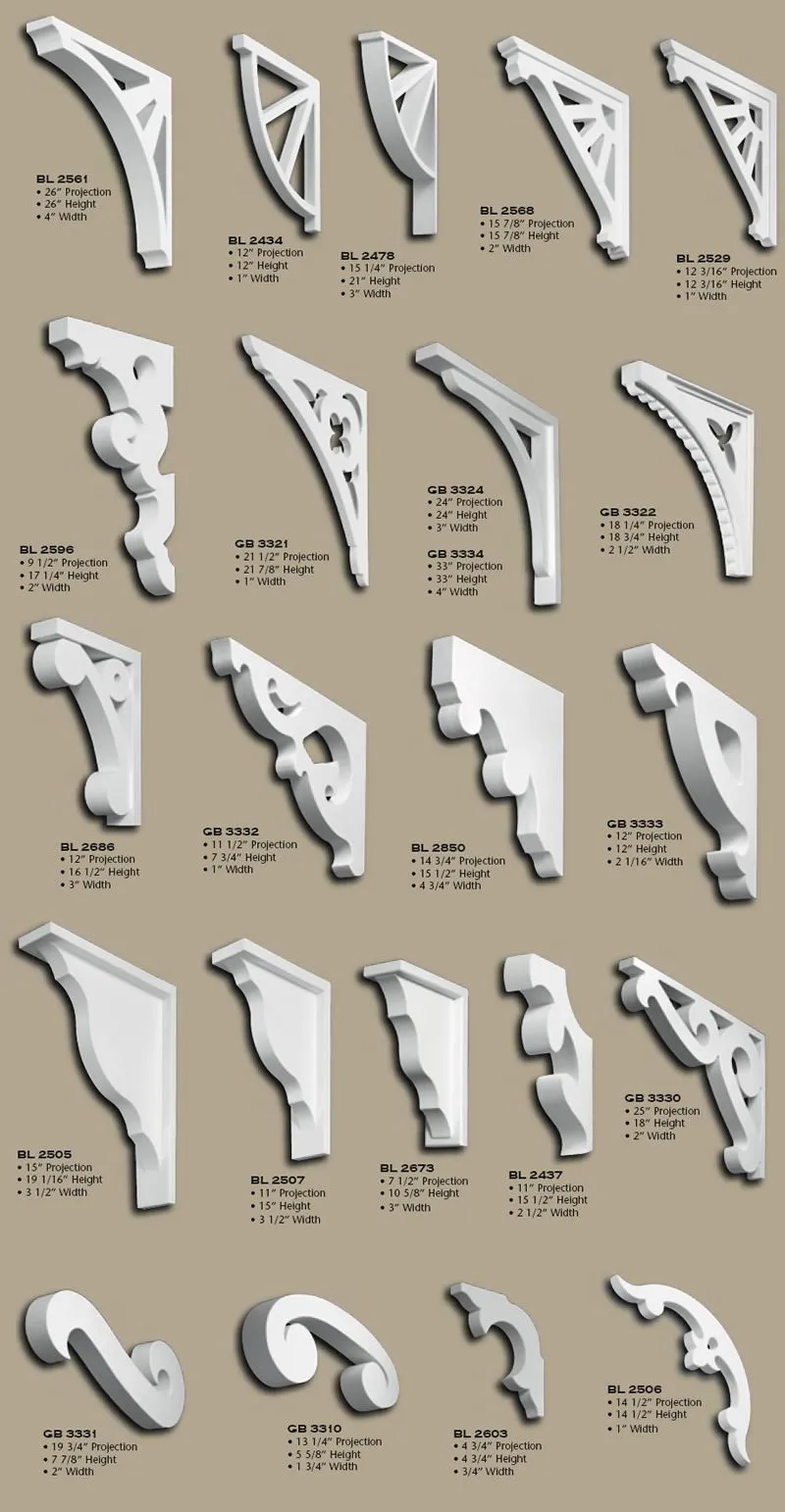 Img. 3: Bracket Designs producible with different configurations.