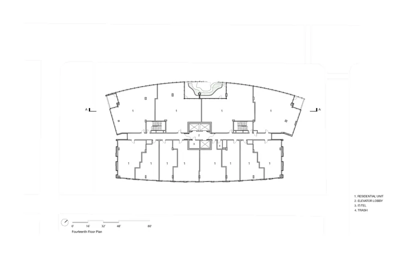 Fourteenth Floor Plan