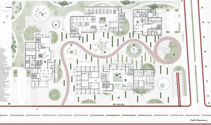 Floor plan of the Community Innovation and Entrepreneurship Center.