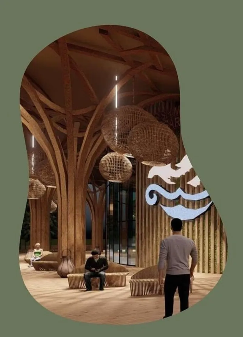 Community gathering space in Netura.